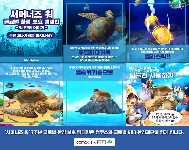 컴투스는 글로벌 NGO환경재단에 기부금 5000만 원을 전달한다고 23일 밝혔다. /사진제공=컴투스