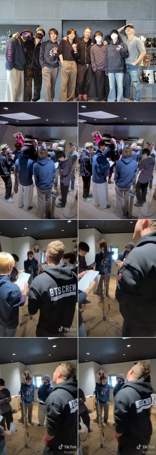 방탄소년단, 콜드플레이 공식 틱톡 채널 영상