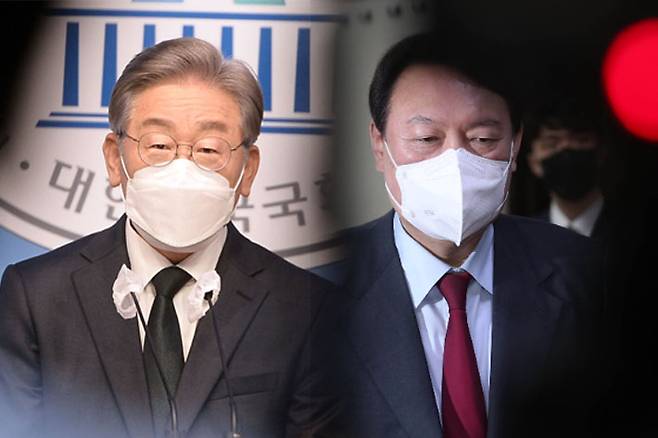 왼쪽부터 이재명 경기지사, 윤석열 전 검찰총장. 윤창원 기자