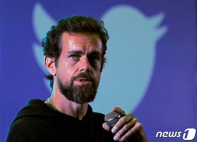 잭 도시 트위터 공동창업자가 지난 2018년 12월 인도의 MIT로 불리는 IIT에서 학생들을 상대로 강연을 하고 있다. © 로이터=뉴스1 © News1 박형기 기자