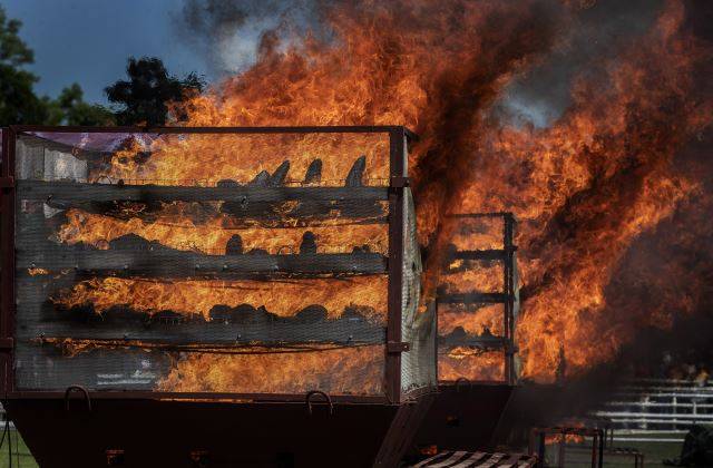 9월 22일 ‘세계 코뿔소의 날’을 기념해 인도 아삼주에서 코뿔소 뿔 2천500개를 소각하는 행사가 열렸다. 연합뉴스