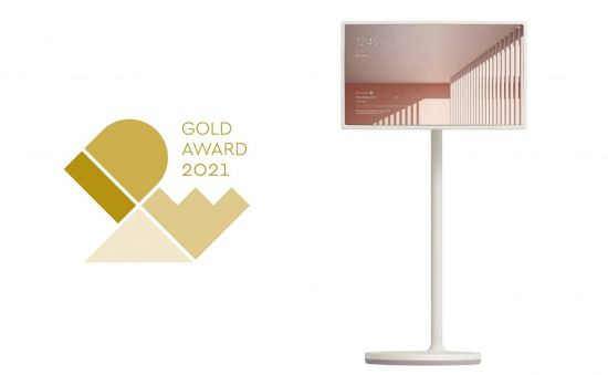IDEA 2021에서 최고상인 금상을 수상한 LG 스탠바이미[사진제공=LG전자]