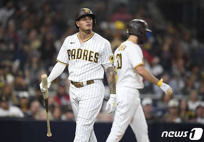 샌디에이고 파드리스가 26일 애틀랜타 브레이브스에 패하며 포스트시즌 진출이 좌절됐다. © AFP=뉴스1