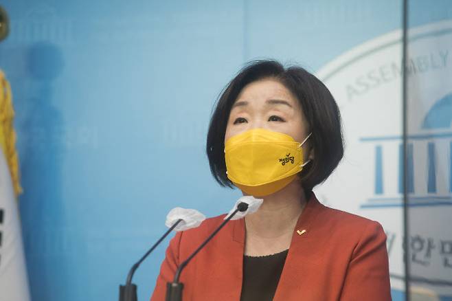 부동산 정책 공약 발표하는 심상정 후보 (사진=국회사진기자단)