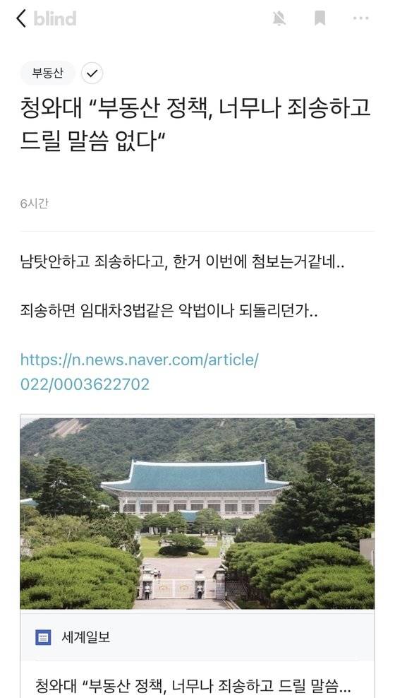 익명 직장인 커뮤니티 '블라인드' [블라인드 캡처]