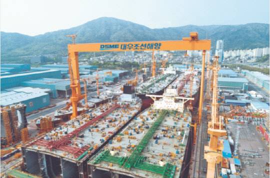 대우조선해양 옥포조선소 전경. <대우조선해양 제공>