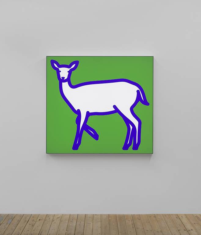 줄리안 오피 ‘Deer 1.’ 2020Aluminium, nylon and lights128 x 140 x 9 cm [국제갤러리 제공]