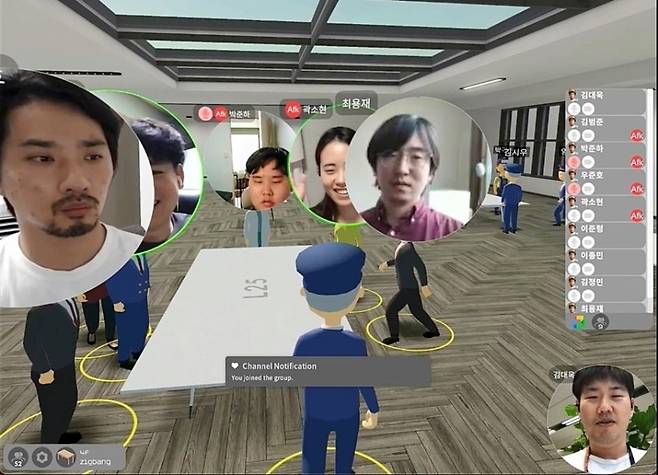 직방의 메타버스(3차원 가상세계) 사무실인 ‘메타폴리스’의 이미지. 직방은 메타폴리스를 통해 해외 시장 진출을 노리고 있다.　직방 제공