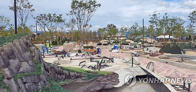 공사 막바지 춘천 레고랜드 [촬영 이상학]