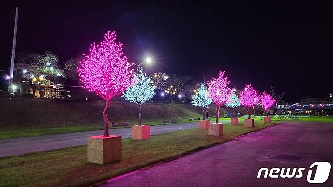 (정읍=뉴스1) 박제철 기자 = 전북 정읍시가 코로나19로 지친 시민들에게 빛으로 위로와 희망을 전하고 침체한 지역 상권에 활력을 불어넣기 위해 ‘정읍천 빛 축제’를 개최한다.© 뉴스1
