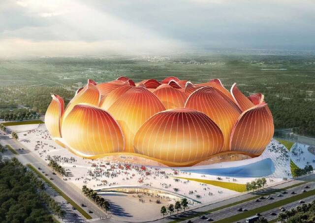 2020년 광저우가 발표했던 홈 경기장 조감도. 광저우FC 인스타그램 갈무리