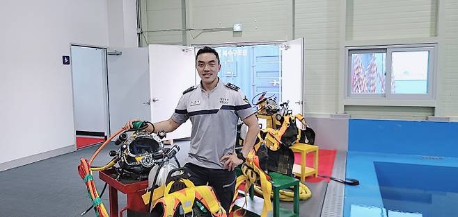 해경 첫 잠수기능장인 박재형 경장. 해양경찰청 제공