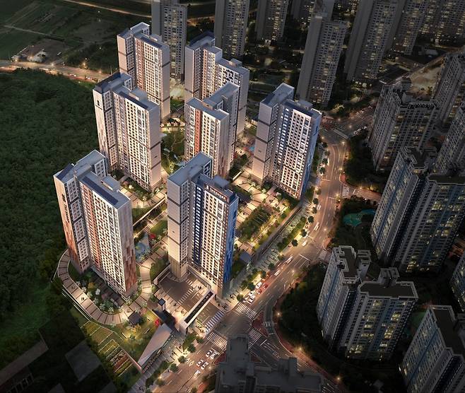 '더샵 진주피에르테' 조감도./사진=포스코건설 제공.