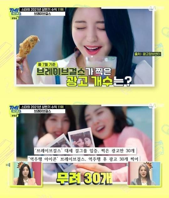 [서울=뉴시스] 브레이브걸스 2021.09.29(사진=엠넷 TMI뉴스 방송캡처) photo@newsis.com*재판매 및 DB 금지 *재판매 및 DB 금지