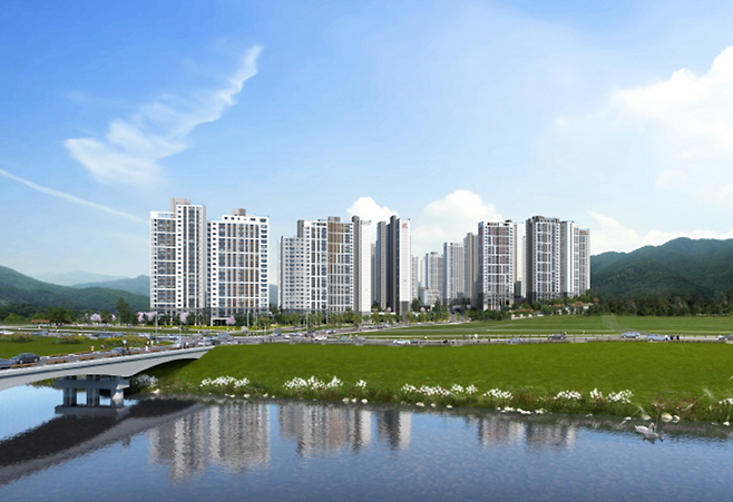 힐스테이트 몬테로이 전체 투시도[사진 = 현대건설]