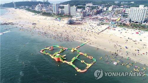 2022 보령해양머드박람회 열리는 대천해수욕장 [연합뉴스 자료사진]