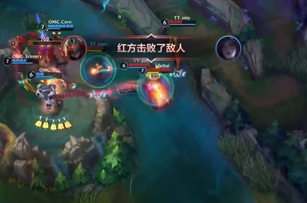 사진=도유TV 공식 생중계 캡쳐, OMG 카이사(유리)를 처치하는 TT 제드(페이바이)