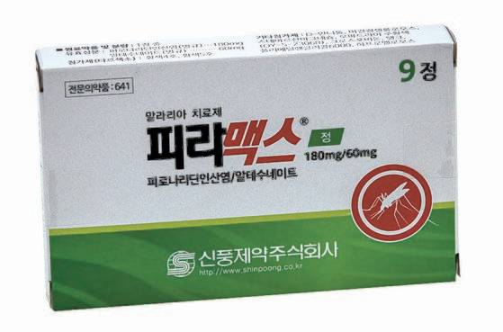 신풍제약 피라맥스. 말라리아 치료제인 이 제품은 신종 코로나바이러스 감염증(코로나19) 억제 효과가 있는 것으로 알려져 임상시험이 2단계 진행 중이다. [뉴스1]