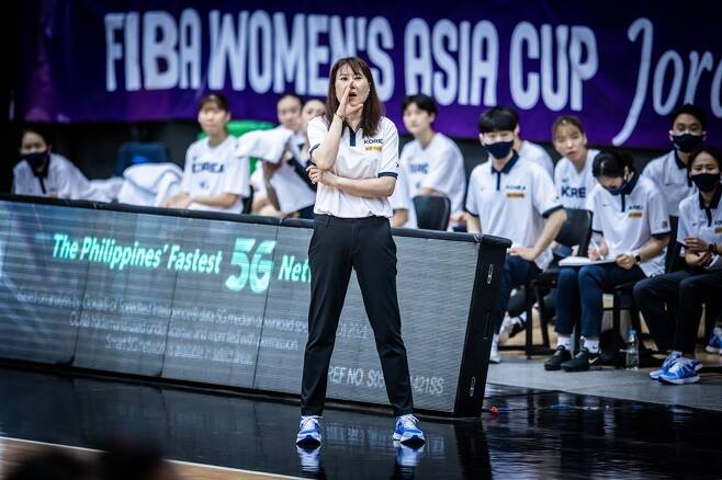 정선민 한국 여자농구 대표팀 감독. FIBA 제공