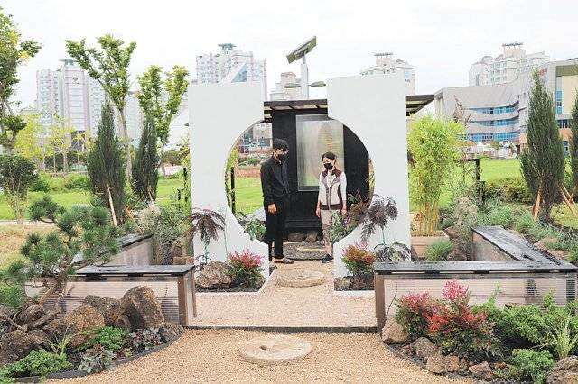 전남도 정원페스티벌에 출품된 ‘만월정’ 작품.