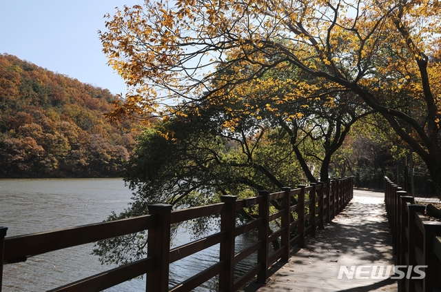 입곡군립공원 수변데크