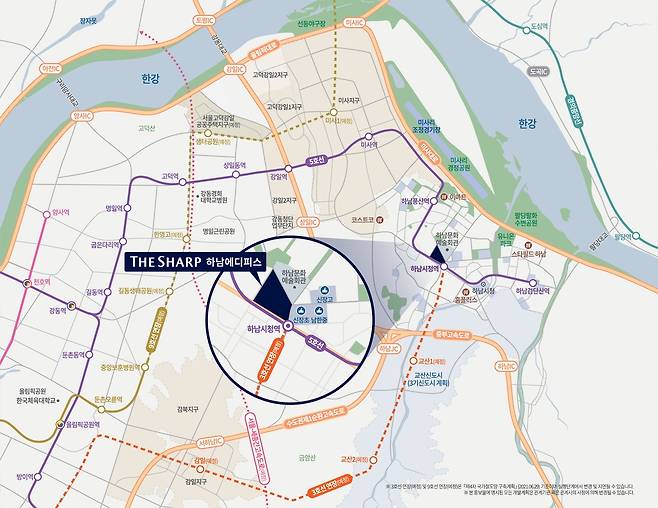 더샵하남에디피스 위치도 [포스코건설 제공]