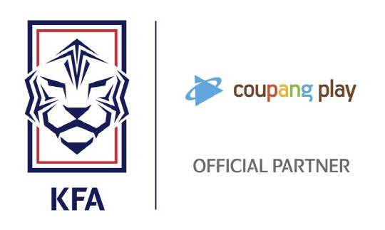 대한축구협회 로고(오른쪽)와 쿠팡플레이 로고. 쿠팡플레이 제공