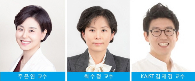 삼성서울병원 신경과 주은연, 성균관대 임상간호대학원 최수정 교수, KAIST 수리과학과/IBS 의생명수학그룹 김재경 교수/사진=삼성서울병원