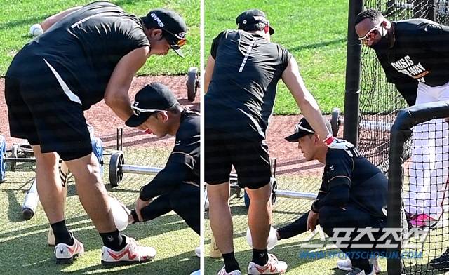 하주석의 커다란 비명소리에 놀란 조니 워싱턴 코치의 반응은? [대전=정재근 기자]