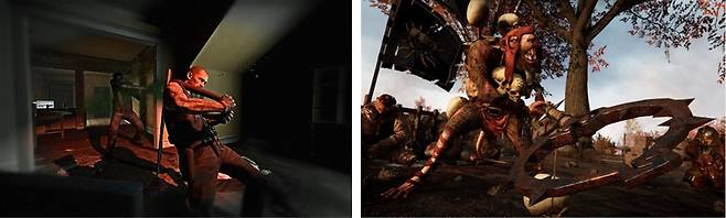 '레포데'의 스모커(왼쪽)와 다음에 소개할 게임 '버민타이드'의 팩마스터. 둘 다 플레이어 하나를 보쌈하는 엘리트 몬스터다(밸브(좌), 팻샤크(우)).