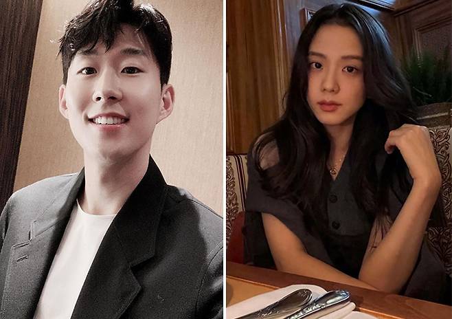 축구선수 손흥민, 그룹 블랙핑크 지수 /사진=각 인스타그램