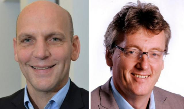 노벨 화학상을 받은 베냐민 리스트(왼쪽) 독일 막스플랑크연구소 촉매접촉분야연구소장과 데이비드 맥밀런 미국 프린스턴대 화학과 교수.