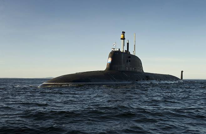 극초음속 순항미사일 지르콘 시험발사에 사용된 잠수함은 러시아 해군의 최신형 공격원잠인 세베로드빈스크함으로 지난 2013년 12월 30일 취역했다.(사진=말라히뜨 설계국)