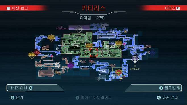 한 구역의 자세한 맵