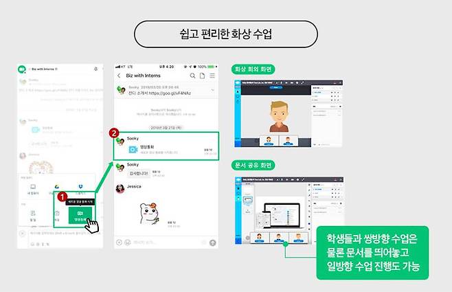 일반 메신저에는 없는 업무용 기능을 교육 용도로도 활용할 수 있다. 출처=토스랩