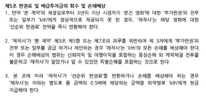 KT알파 계약서 및 변제합의서 내용. 김승원 의원실 제공