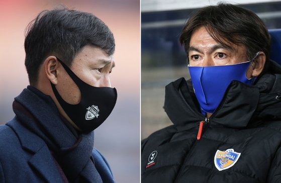 김상식 전북 감독 홍명보 울산 감독. 한국프로축구연맹