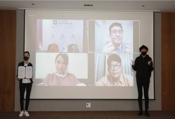 밉컴2021에서 한국(필름라인)-인도네시아(VLP)-말레이시아(해피투게더 픽쳐스) 3개국 제작사가 총 50만불 규모의 국제공동제작 계약을 온라인으로 체결했다. [사진=과기정통부]