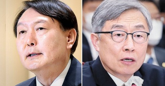윤석열 전 검찰총장(왼쪽)과 최재형 전 감사원장. 연합뉴스