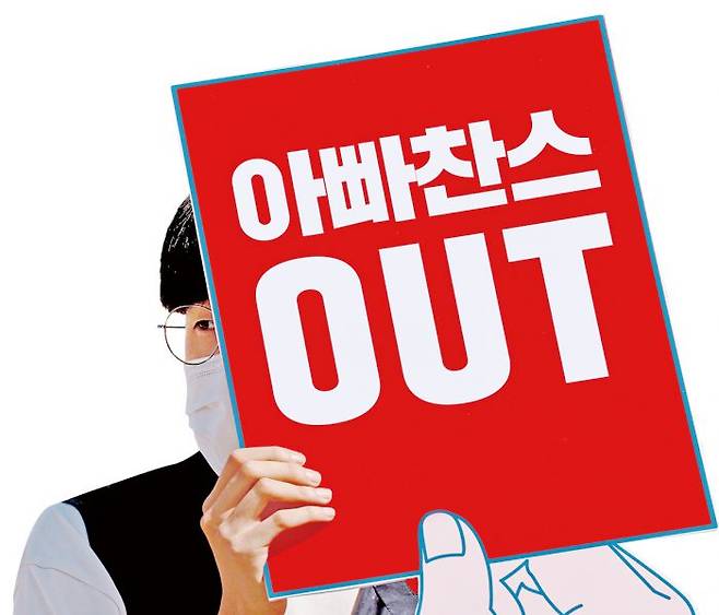 '아빠찬스 아웃!' 민주노총 관계자들이 서울 여의도 국회 앞에서 경기도 성남 대장동 개발 관련 의혹의 철저한 수사와 불로소득 환수를 촉구하는 기자회견을 하며 팻말을 들어보이고 있다. (출처=연합뉴스)