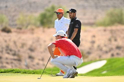 로리 맥길로이가 2021년 미국프로골프(PGA) 투어 더 CJ컵 대회 우승을 차지했다. 사진은 최종라운드에서 맥길로이, 리키 파울러, 아브라함 앤서가 경기하는 모습이다. 사진제공=게티 이미지 for 더CJ컵