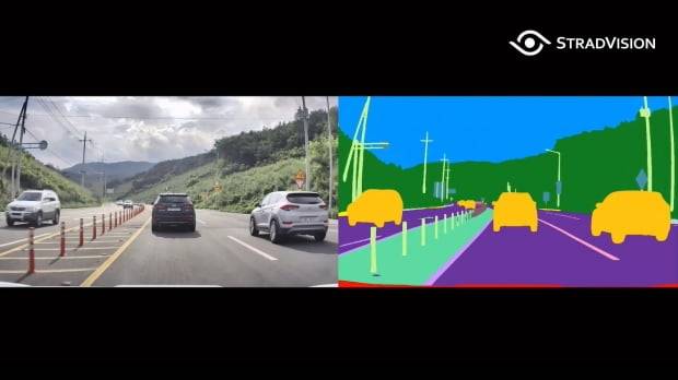 시맨틱 세그먼테이션. 사진=스트라드비젼