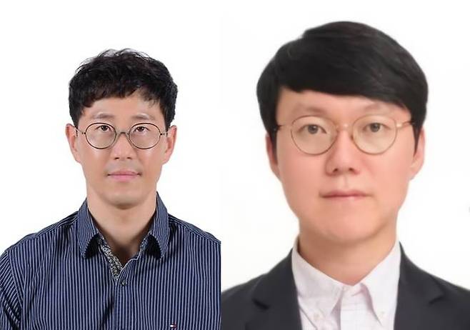 ▲왼쪽부터 한국재료연구원 권정대 박사, 김용훈 박사