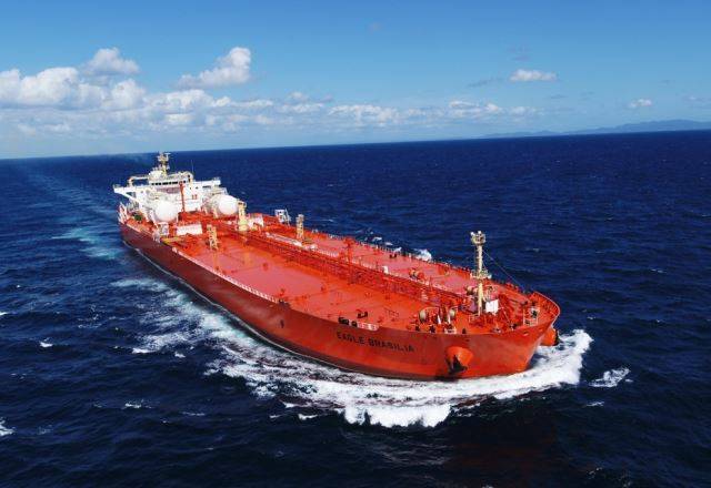 삼성중공업이 건조한 LNG 추진 원유운반선. 삼성중공업 제공