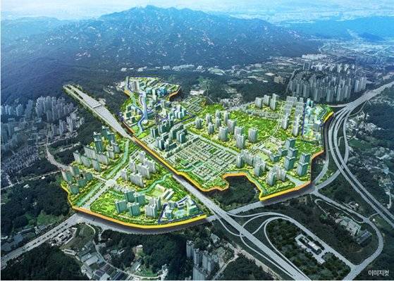 과천 지식정보타운 조감도. LH