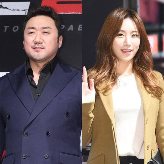 배우 마동석(왼쪽)과 그의 연인 예정화. [뉴스1]