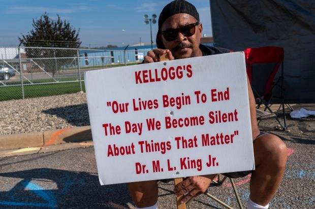 켈로그 공장에서 근무하는 직원 1400명이 파업을 결의했다. /AP=뉴시스