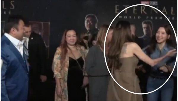 18일(현지시간) 미국 로스엔젤레스의 돌비 극장에서 영화 ‘이터널스’ 월드 프리미어 행사가 열렸다. 이날 마동석의 연인인 방송인 예정화가 함께 해, 남자친구의 도전을 적극 지지하고 응원했다. 트위터 캡처