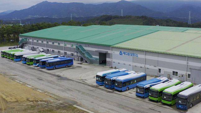 경남 함양군에 위치한 에디슨모터스 전기버스 생산공장. ⓒ에디슨모터스
