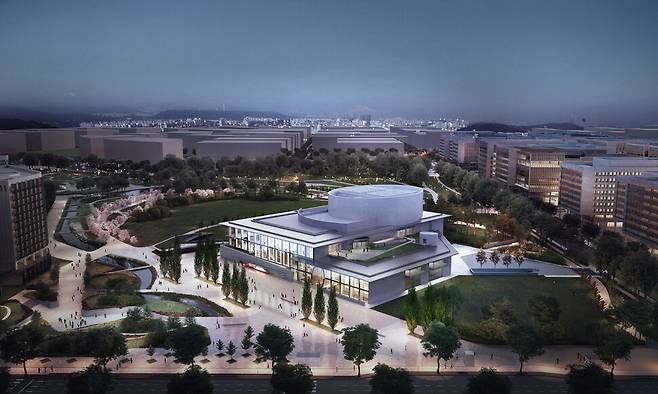 내년 10월 서울 강서구 마곡동 서울식물원 내에 개관하는 LG아트센터 전경. LG아트센터 제공